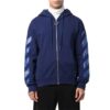 Off-White para hombre FW21 con cremallera a rayas, versión estándar, azul