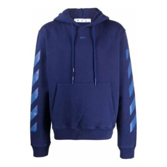 Off-White para hombre FW21 con estampado de flechas, corte holgado, azul