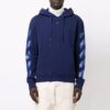 Off-White para hombre FW21 con estampado de flechas, corte holgado, azul