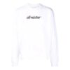 Off-White para hombre FW21 con estampado de letras, cuello redondo, corte holgado, blanco