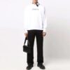 Off-White para hombre FW21 con estampado de letras, cuello redondo, corte holgado, blanco