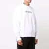 Off-White para hombre FW21 con estampado de letras, cuello redondo, corte holgado, blanco