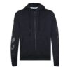 Off-White para hombre FW21 con estampado de logotipo, cremallera y corte ajustado, versión en negro