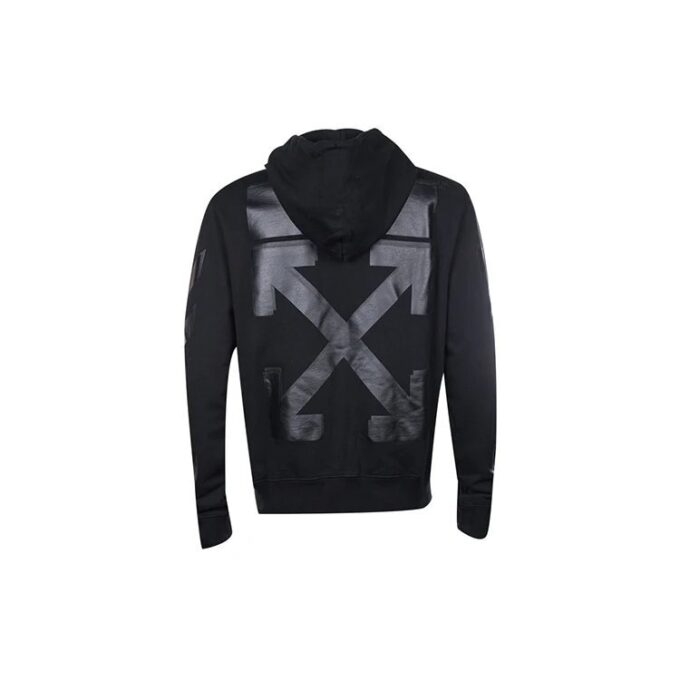 Off-White para hombre FW21 con estampado de logotipo, cremallera y corte ajustado, versión en negro