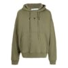 Off-White para hombre FW21 con estampado del logotipo, manga larga y corte holgado, verde