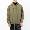 Off-White para hombre FW21 con estampado del logotipo, manga larga y corte holgado, verde