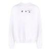 Off-White para hombre FW21 Jersey de cuello redondo con estampado de Arrows, corte holgado, blanco