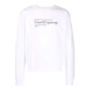 Off-White para hombre FW21 Jersey de cuello redondo con estampado de pintura, corte ajustado, blanco