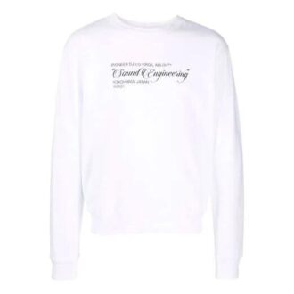 Off-White para hombre FW21 Jersey de cuello redondo con estampado de pintura, corte ajustado, blanco