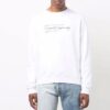 Off-White para hombre FW21 Jersey de cuello redondo con estampado de pintura, corte ajustado, blanco