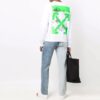 Off-White para hombre FW21 Jersey de cuello redondo con estampado de pintura, corte ajustado, blanco