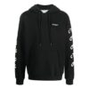 Off-White para hombre FW22 con estampado en la espalda, con capucha y manga larga, versión estándar, negro