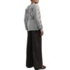 Off-White para hombre FW22 Jersey de cuello redondo con estampado de logotipo de flecha a rayas, versión gris