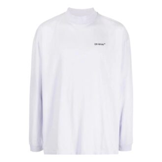 Off-White para hombre FW22 Liso con estampado de Arrows y logotipo, cuello redondo, blanco
