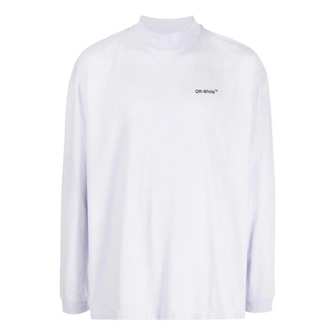 Off-White para hombre FW22 Liso con estampado de Arrows y logotipo, cuello redondo, blanco