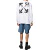Off-White para hombre FW22 Liso con estampado de Arrows y logotipo, cuello redondo, blanco