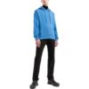 Off-White para hombre FW22, versión de manga larga con capucha y estampado de rayas en la espalda, color liso, azul