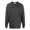 Off-White para hombre, jersey de cuello redondo con estampado de logotipo, manga larga, gris