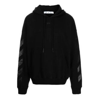 Off-White para hombre, punto de tejido liso con estampado de Arrows, negro