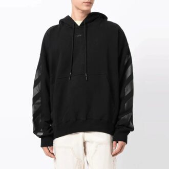 Off-White para hombre, punto de tejido liso con estampado de Arrows, negro