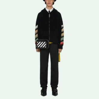 Off-White para hombre SS21 de ante a rayas en negro Off-White para hombre SS21 de ante a rayas en negro
