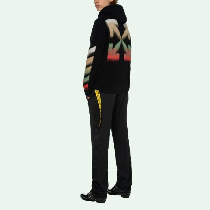 Off-White para hombre SS21 de ante a rayas en negro