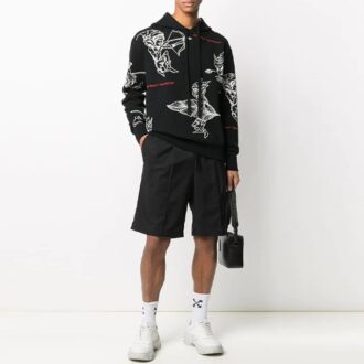 Off-White para hombre SS21 Jersey de punto intarsia negro