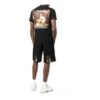 Off-White para hombre SS22 Caravaggio con estampado de letras, cuello redondo, manga corta, versión estándar, negro