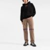 Off-White para hombre, temporada otoño-invierno 2021, jersey de corte holgado con estampado de letras y flechas, color negro
