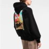 Off-White para hombre, temporada otoño-invierno 2021, jersey de corte holgado con estampado de letras y flechas, color negro