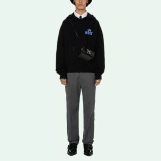 Off-White para hombre, temporada primavera-verano 2021, estampado de letras, negro