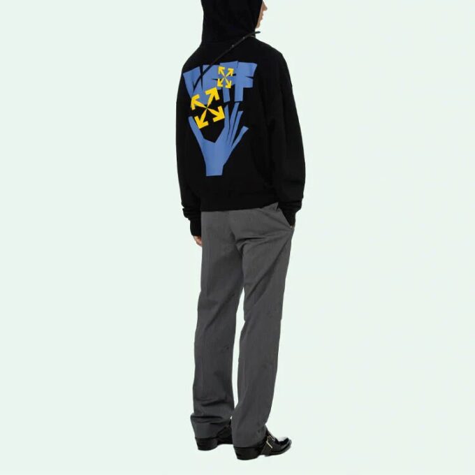 Off-White para hombre, temporada primavera-verano 2021, estampado de letras, negro