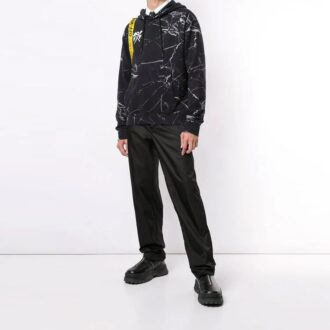 Off-White para hombre, temporada primavera-verano 2021, estampado grande, negro