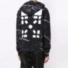 Off-White para hombre, temporada primavera-verano 2021, estampado grande, negro