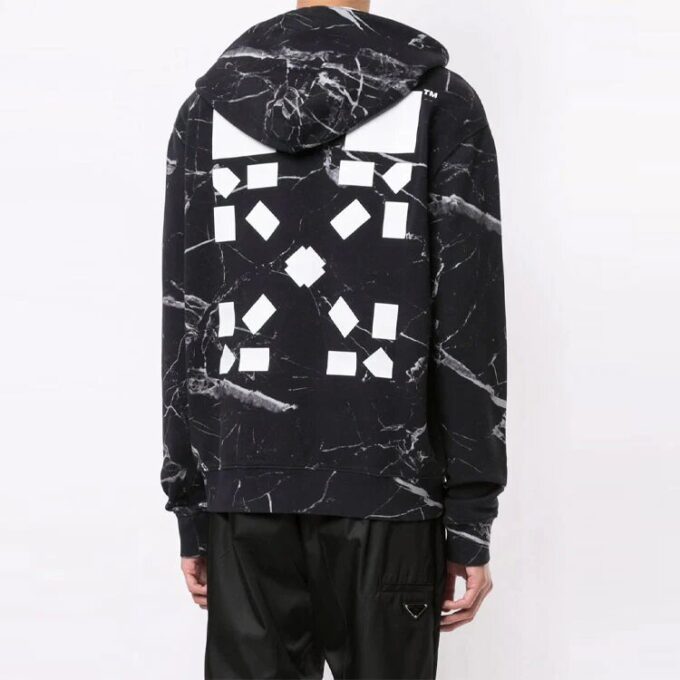 Off-White para hombre, temporada primavera-verano 2021, estampado grande, negro