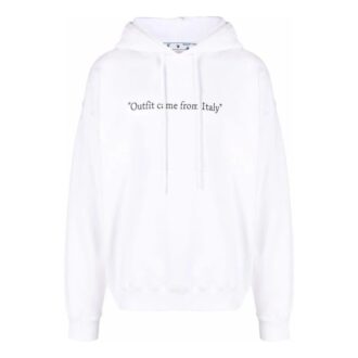 Off-White para hombre, temporada primavera-verano 2022, con estampado de eslogan alfabético, corte holgado, color blanco
