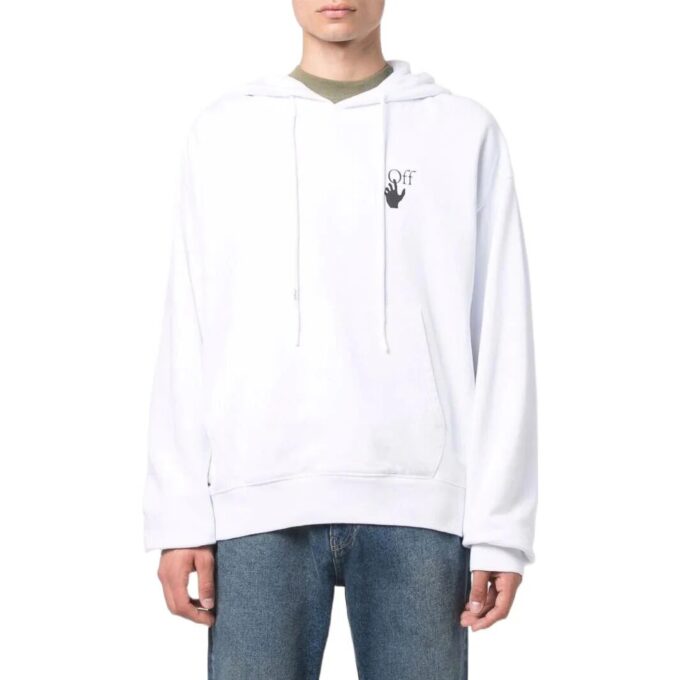 Off-White Peto de manga larga para hombre, colección primavera-verano 2022, estampado liso, color blanco