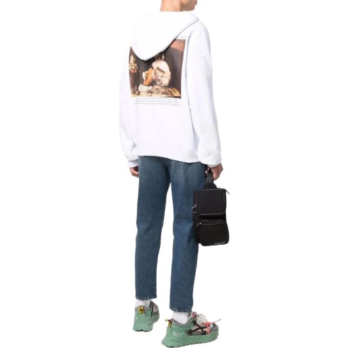 Off-White Peto de manga larga para hombre, colección primavera-verano 2022, estampado liso, color blanco