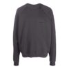 Off-White Pulaover de manga larga con cuello redondo y estampado del logotipo en la espalda para hombre, colección primavera-verano 2022, versión básica, gris oscuro
