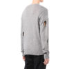 Off-White Pullover de cuello redondo de manga larga de lana para hombre, colección primavera-verano 2022, color liso, gris
