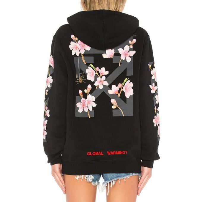 Off-White Sakura Arrow Printing Negro