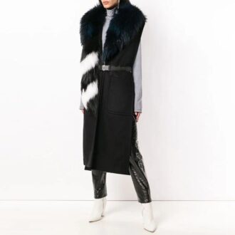 Off-White Sin mangas Talla grande Versión de corte ajustado Negro