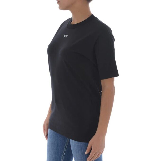 Off-White SS19 Camiseta de manga corta con estampado de bocetos de flores y flechas
