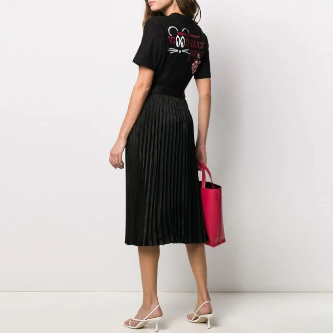 Off-White SS20 Año Nuevo Lunar «Year Of The Rat Good Luck» Camiseta de manga corta con cuello redondo y estampado de flores de melocotonero