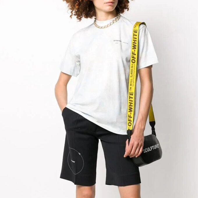 Off-White SS20 Blanco con estampado de rompecabezas tie-dye