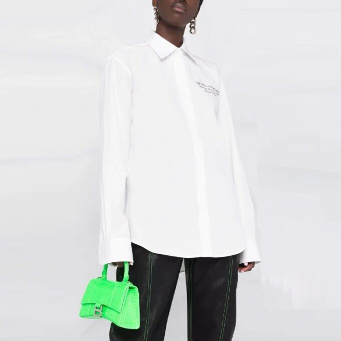 Off-White SS21 Camisa de manga larga Blanca