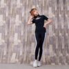 Off-White SS21 Camiseta con logo estampado, pantalones cortos, corte ajustado, color negro