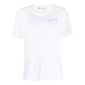 Off-White SS21 Camiseta de manga corta con estampado floral, pantalones cortos, corte ajustado, color blanco