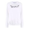 Off-White SS21 Sudadera con estampado del logotipo, blanca