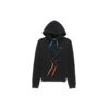Off-White Sudadera con capucha para hombre de acrílico con estampado de flechas multicolor, negro